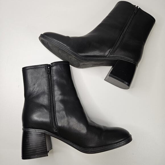 Nine West Women's Doleas Ankle Boot Size 8 M Faux Leather Block Heel Boots - Picture 5 of 8